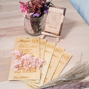 Einladungskarten Holz Hochzeit Geburtstag Jubiläum Feier