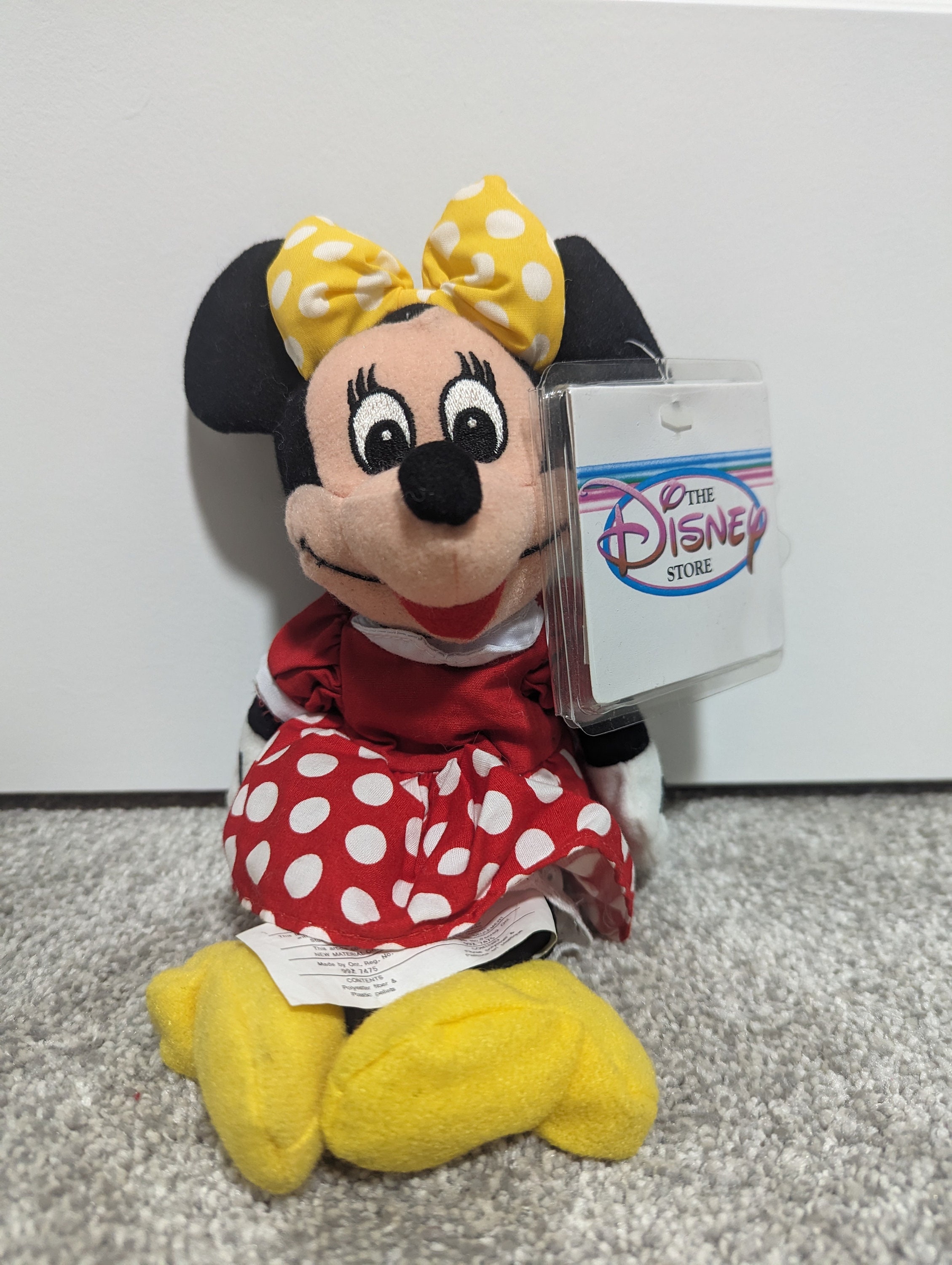 Disney Park Princess Minnie Mouse Pink Dress Plush Stuffed Animal Doll  Satin 14"