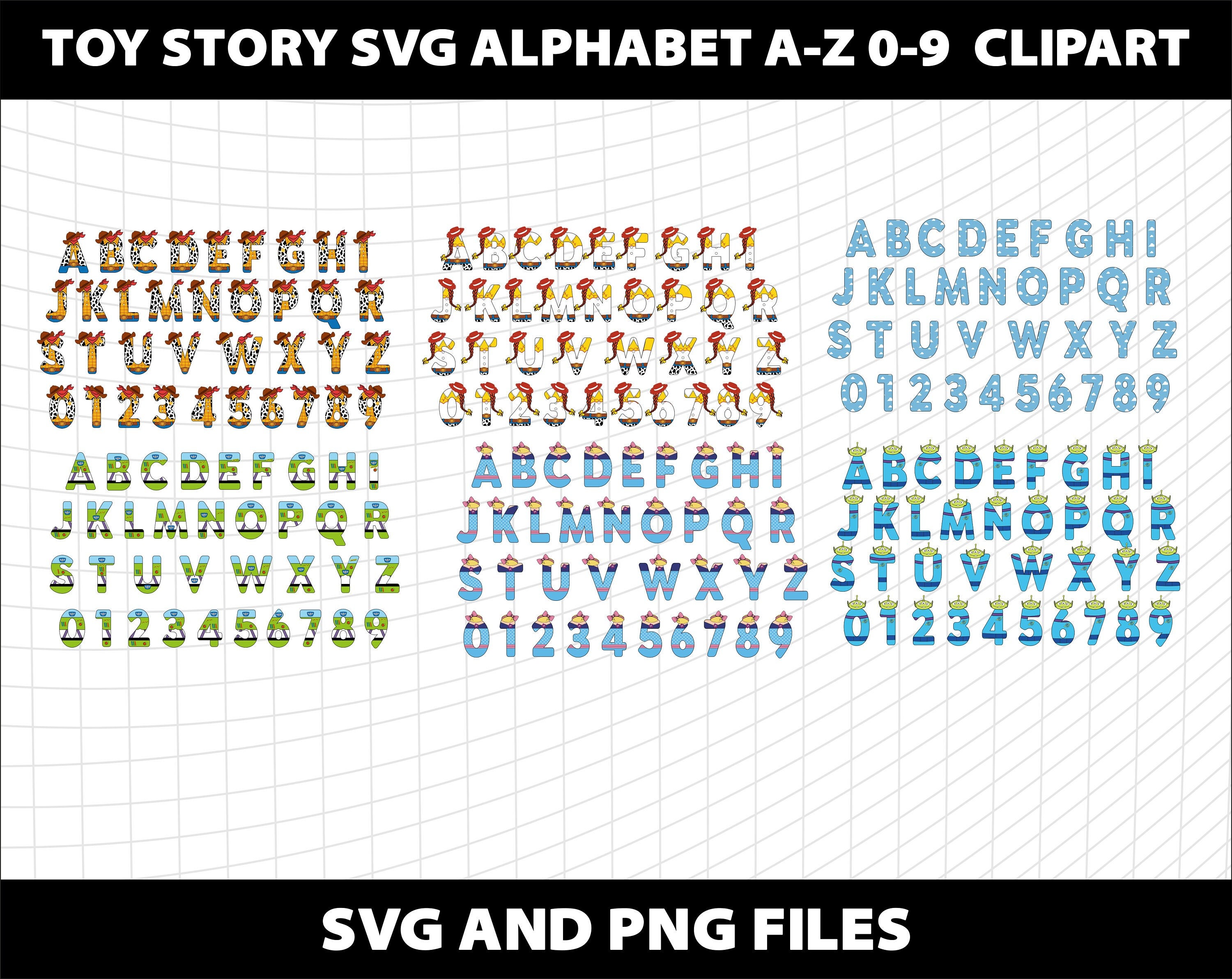 Cartoon Doodle Alphabet Letters Cliparts Font Svg Png Number Birthday ...