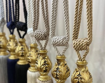 Tassel Curtain Tie Backs: Elegant Living Room Decor (Set of 2)
