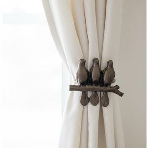 Bird Curtain Tieback : Natural Home Decor Accent ,set of 2
