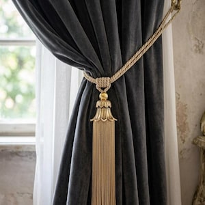 Elegant Rope Curtain Holder: Elegant Tassel Drapery Tie Back (2 Pcs Set)