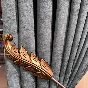 Leaf Curtain Tie Backs - Decorative Window Holder, Set of 2