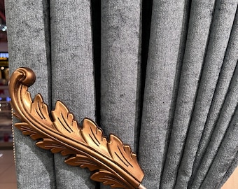 Leaf Curtain Tie Backs - Decorative Window Holder, Set of 2