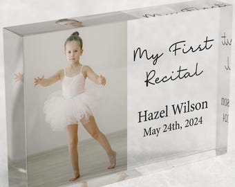 Personalized Acrylic Ballet Recital Photo Block: First Dance Gift