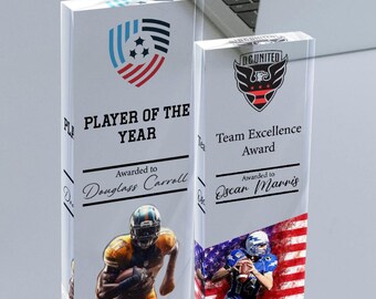 Custom Acrylic Trophy: Corporate Sports Award Plaque