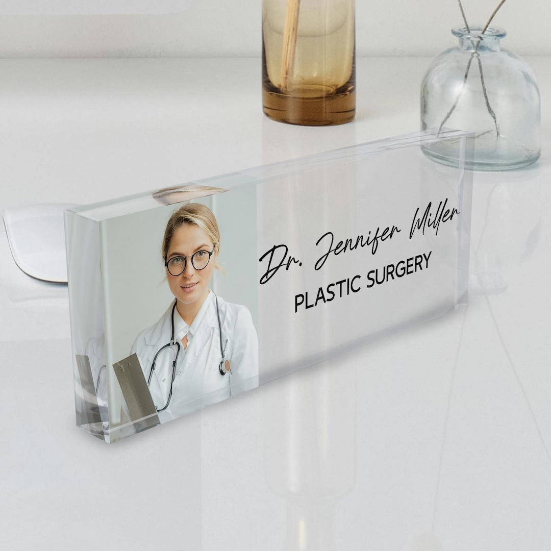 Doctor Desk Name Plate, Photo Desk Nameplates to Personalize Your Space ...