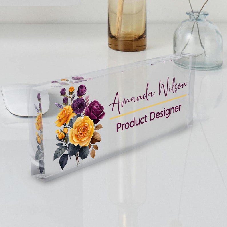 Custom Desk Name Plate, Product Designer Desk Sign, Office Decoration ...
