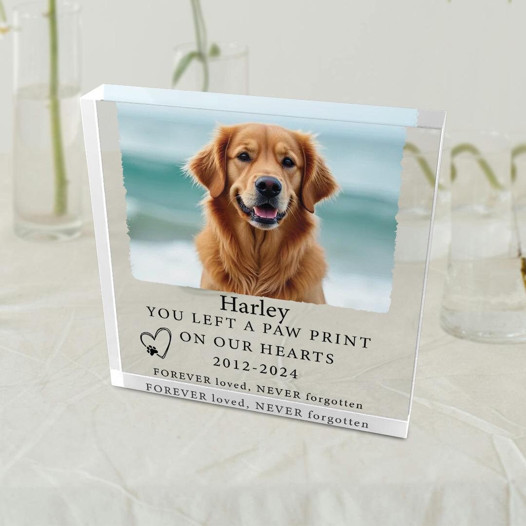 Dog Block Sign Custom Photo Dog Block, Dog Owner Gift, Custom Photo Dog Block, Animals ...