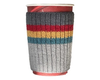 Hand Knit Wesley Crusher Sweater Cup Cozy | Star Trek The Next Generation | ST TNG | Trekkie