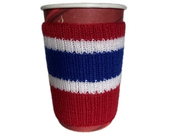 Montreal Canadiens Hand Knit Coffee Cup Cozy Mug Sleeve