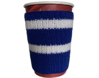 Toronto Maple Leafs Hand Knit Coffee Cup Cozy Mug Sleeve