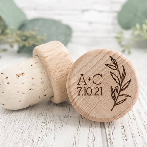 Wedding Favor Wine Stopper Personalized Wine Stopper Custom Etsy