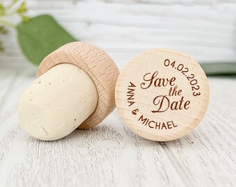 Personalized Wine Bottle Stopper Save The Date, Cork Bottle Stopper, Custom Wine Stopper Wedding Favors, Wine Cork Favor Custom Wine Stopper