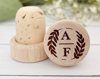 Personalized Cork Wine Bottle Stopper Custom Wine Stopper Rustic Wedding Décor Boho Bulk Party Favors Wedding Shower Gift Bachelorette Party