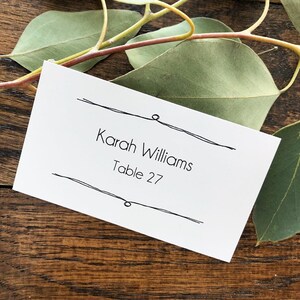 Wedding Place Cards Two Lines Wedding Name Card Table Place Cards Escort Card Place Setting Seating Cards Rustic Place Cards Personalized