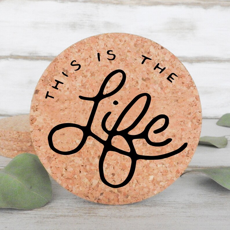 Lake Theme Custom Coaster Sets Set of 4 Cork Coasters Etsy