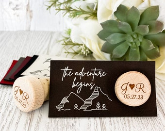 Personalized Wine Bottle Stopper Card Custom Wedding Favor Cork Place Card Vineyard Wedding Escort Card Wedding Shower Favor Bachelorette