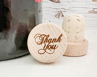 Thank You Wine Bottle Stopper Wedding Favors Bridal Shower Favor Wine Themed Wedding Shower Vineyard Wedding Wine Themed avor FHandmade Gift