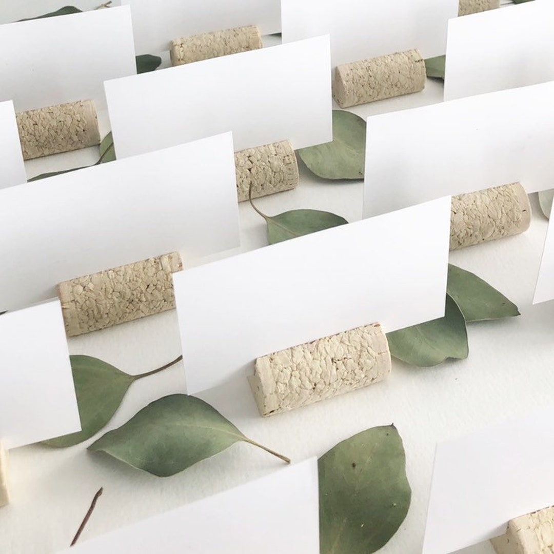 Wine Cork Place Card Holder, Blank, Cork Card Holder, Wine Cork Escort