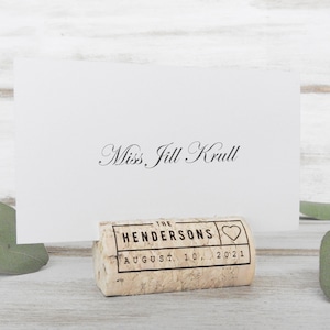 Wine Cork Place Card Holder Personalized Wine Corks Wine Cork Card Holder Wine Themed Wedding Vineyard Wedding Cork Escort Card Custom Corks Font 7 (photo 7)