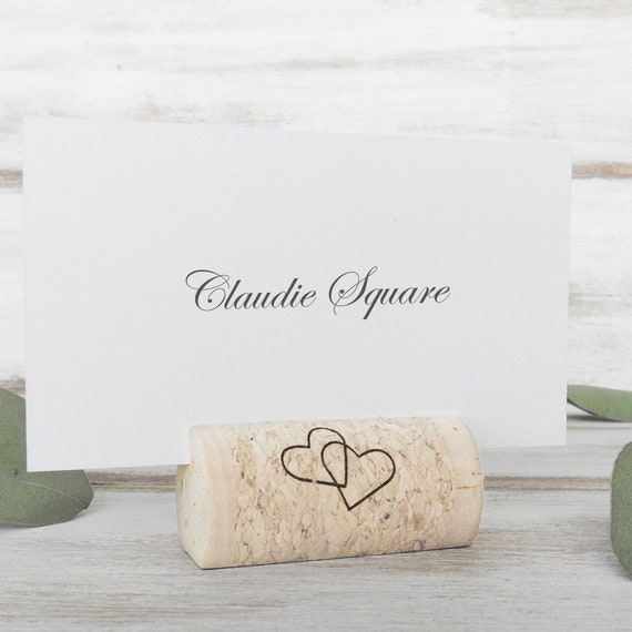 Wine Cork Escort Card Holder Custom Wine Cork Card Holder Etsy