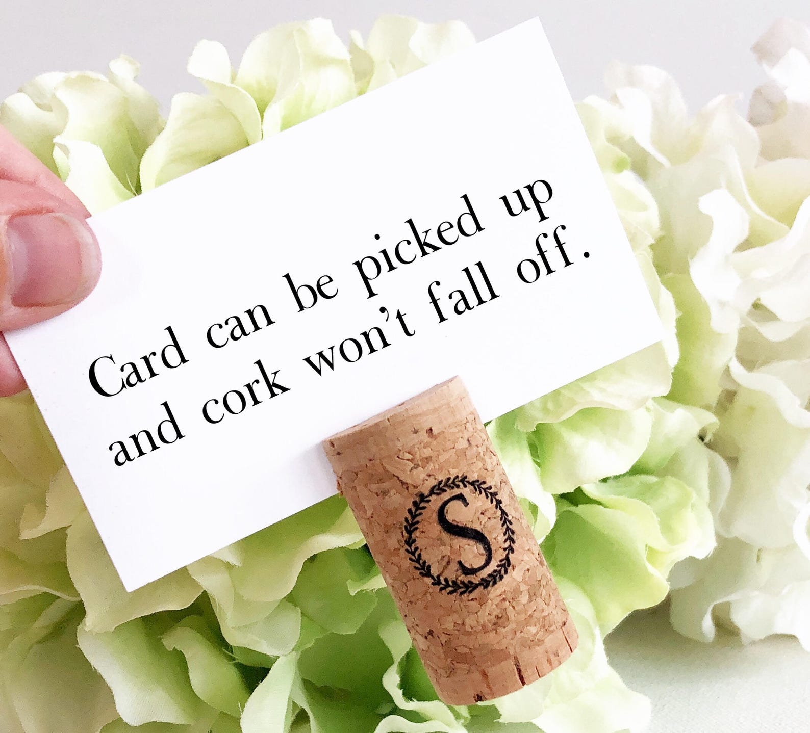 Wine Cork Escort Card Holder Custom Wine Cork Card Holder Etsy