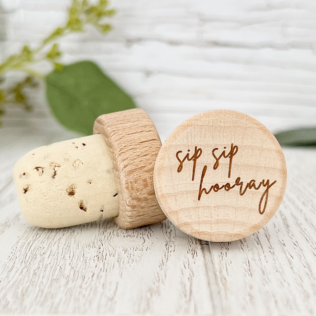 Wine Bottle Stoppers Cork Bottle Stoppers Sip Sip Hooray Custom Wine