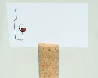 Top Slit, Blank Vertical Wine Cork Place Card Holders - Wedding Escort Card Holders