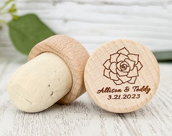 Custom wine stopper cork wedding favor custom wine bottle stopper wine cork stopper bridal shower favor wedding shower gift place card favor