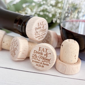 Personalized Wine Bottle Stopper Bridal Shower Wedding Shower Favor Cork Bottle Stopper Custom Wine Stopper Wedding Favor Wine Cork