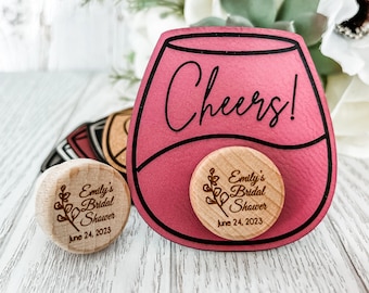 Personalized Wedding Favors Wine Cork Stopper with Stopper Card Bachelorette Party Bridal Shower Gift Wine Bottle Stopper Wine-themed Event