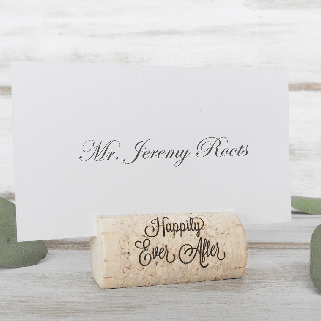 Wine Cork Escort Card Holder Custom Wine Cork Card Holder Etsy