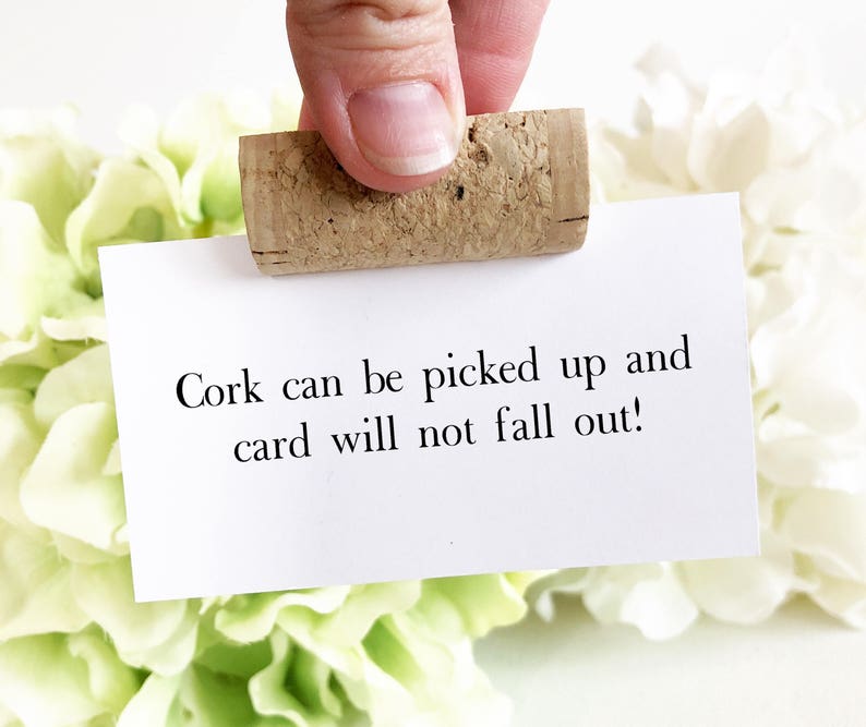 Wine Cork Escort Card Holder Custom Wine Cork Card Holder Etsy