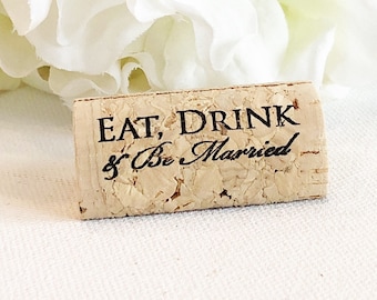 Wine Cork Place Card Holder Personalized Cork Card Holder Custom Wine Cork Name Card Holder Placecard Holder Wine Themed Wedding Eat Drink