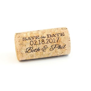 Save the Date Personalized Wine Corks, Custom Wine Corks, Save the Date Custom Corks, Unique Save the Date, Wine Save the Date, NO Magnet