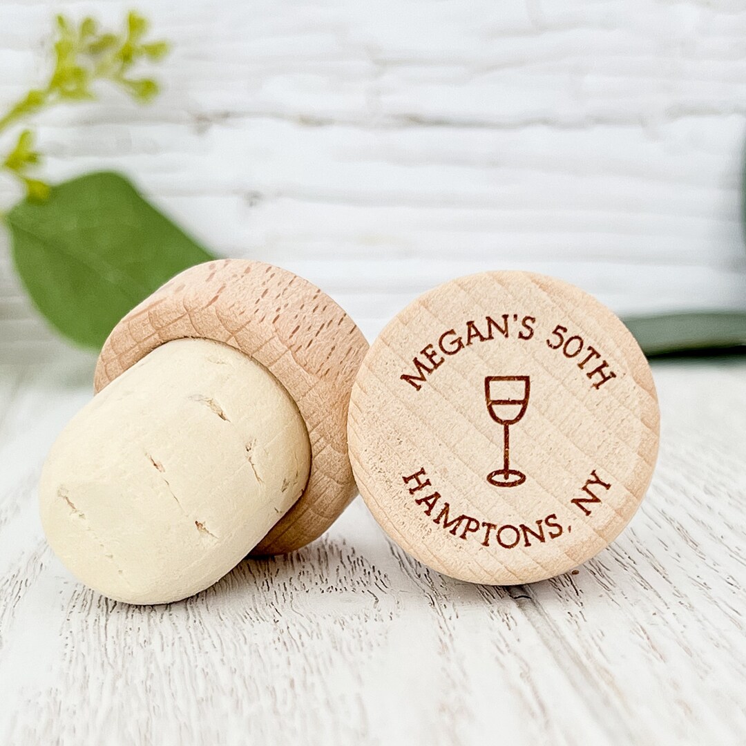 Personalized Wine Bottle Stopper Cork Wine Stopper Birthday Etsy