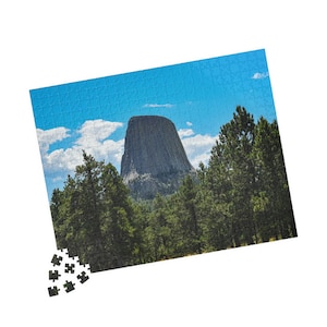 Devils Tower National Monument Jigsaw Puzzle: Wyoming Landmark Gift