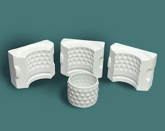 Conjunto de 2 Moldes de Gesso para Canecas Motivacionais – Molde de Cerâmica Artesanal – Série Artística