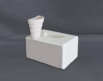 Handmade Flower Pot Plaster Mold: Artistic Pottery Planter