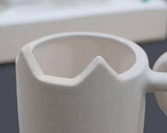 Molde de gesso artesanal para caneca: Fundição cerâmica faça você mesmo, série artística
