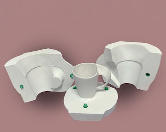 Molde de gesso Elite Cup: Fundição artesanal de canecas de cerâmica