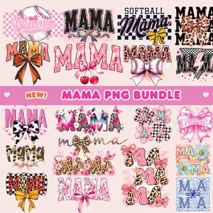 Mamá del béisbol, mamá del béisbol, lazo coqueto, mamá de ambos, png de softbol, png de béisbol, png del día del juego, diseño de sublimación, éxito de ventas de tendencia