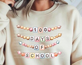100 giorni di scuola PNG, design fiocco civettuolo (download digitale)