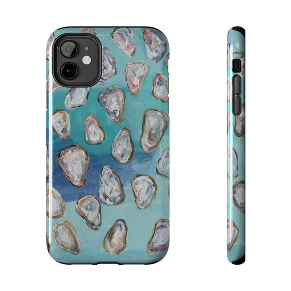 Artistic Oyster Phone Case, Unique Phone Cover, Coastal Vibe Accessory,  Durable Cell Phone Case, Nautical, sea, ocean, coastal gift iPhone