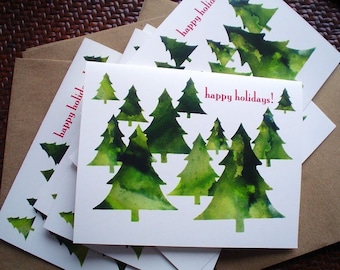 Boxed Holiday Cards | Happy Holidays Cards, Boxed Christmas Cards, Christmas Trees