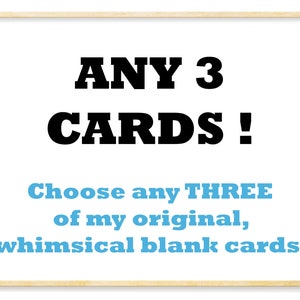 Toutes les cartes 3, cartes vierges, trois cartes de notes vierges, cartes de vœux générales, cartes fantaisistes, toutes les occasions, cartes d’art, cartes de notes, cartes pour le plaisir