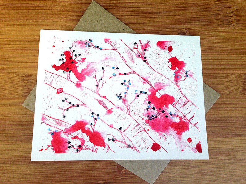 Cherry Blossoms Gift Boxed Set of 6 Cards, Nature Lover, Pretty Notes, Blank Cards, Art Cards, Greeting Cards image 4