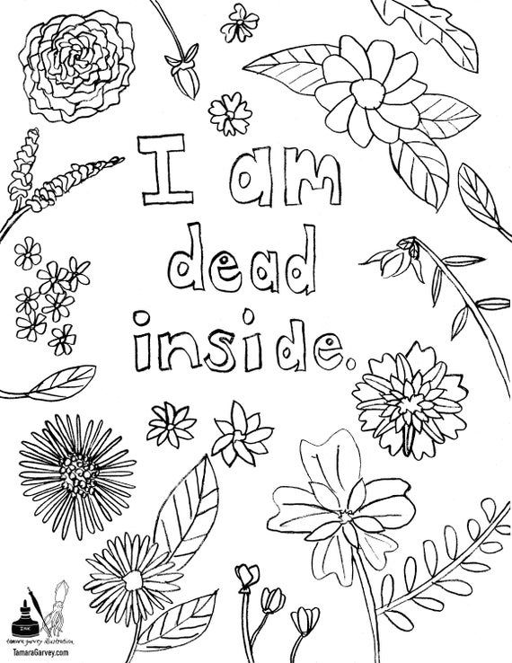 Printable Coloring Sheets Instant Download Hand-Drawn Quarantine Coloring Pages- Set of 2 Classroom Fun