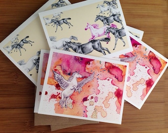 Horse Lover Gift | Boxed Cards, Horses and Unicorns, Cute Horsey Girl Gift